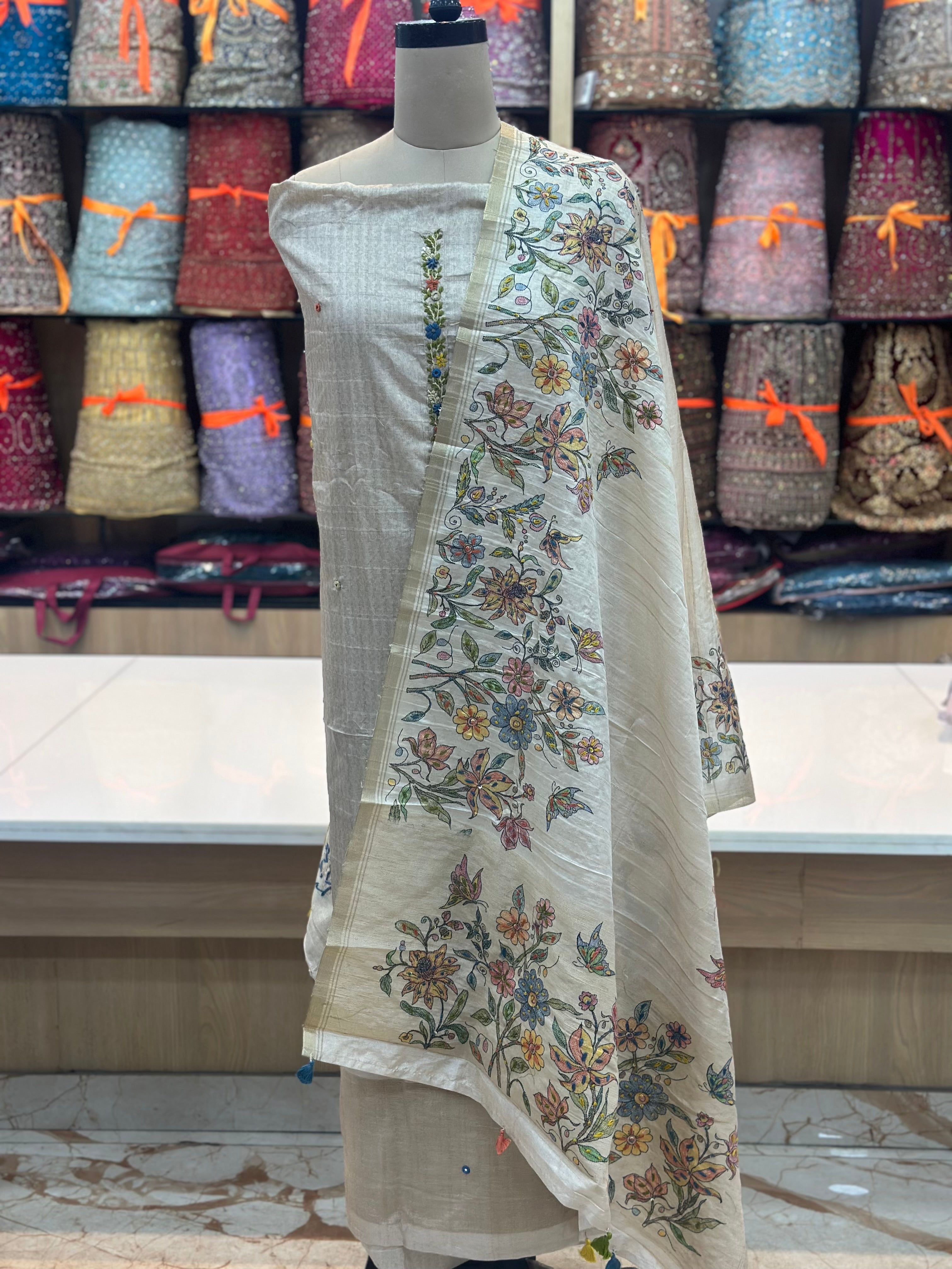 Garden Bloom Designer Unstitched Suit
