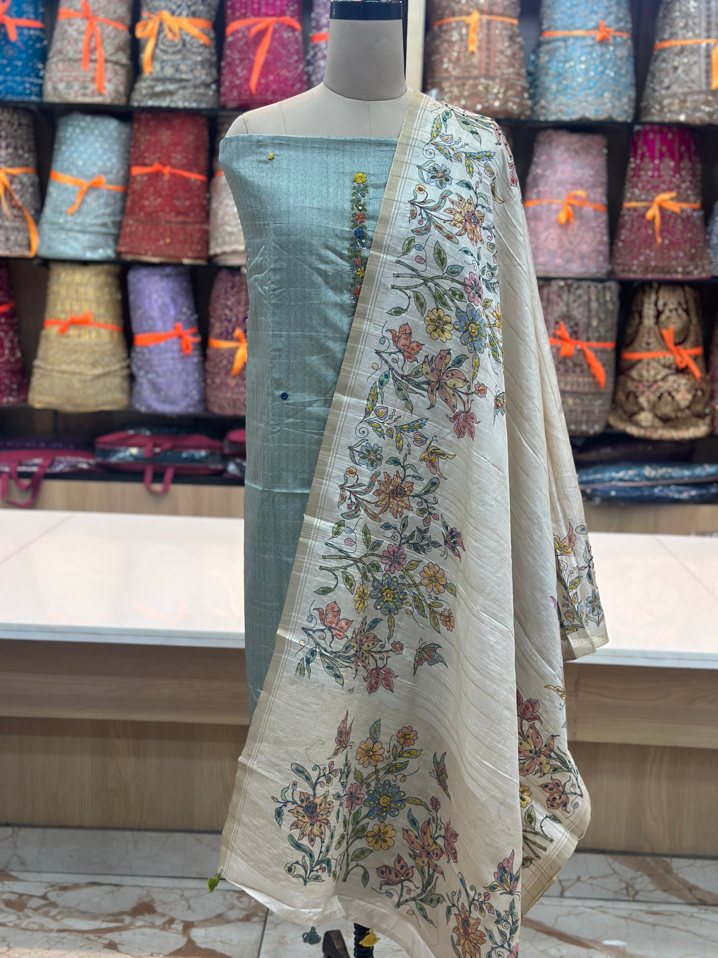 Garden Bloom Designer Unstitched Suit