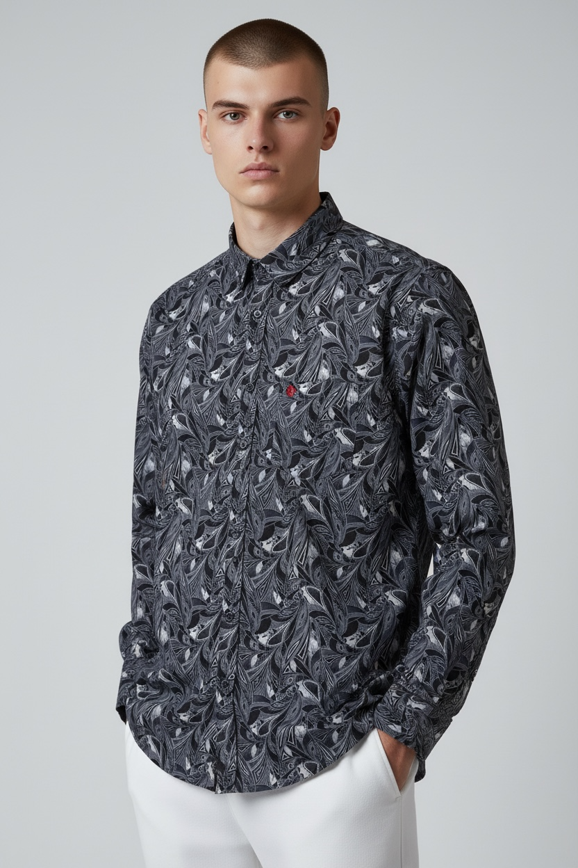 Midnight Floral Printed Shirt