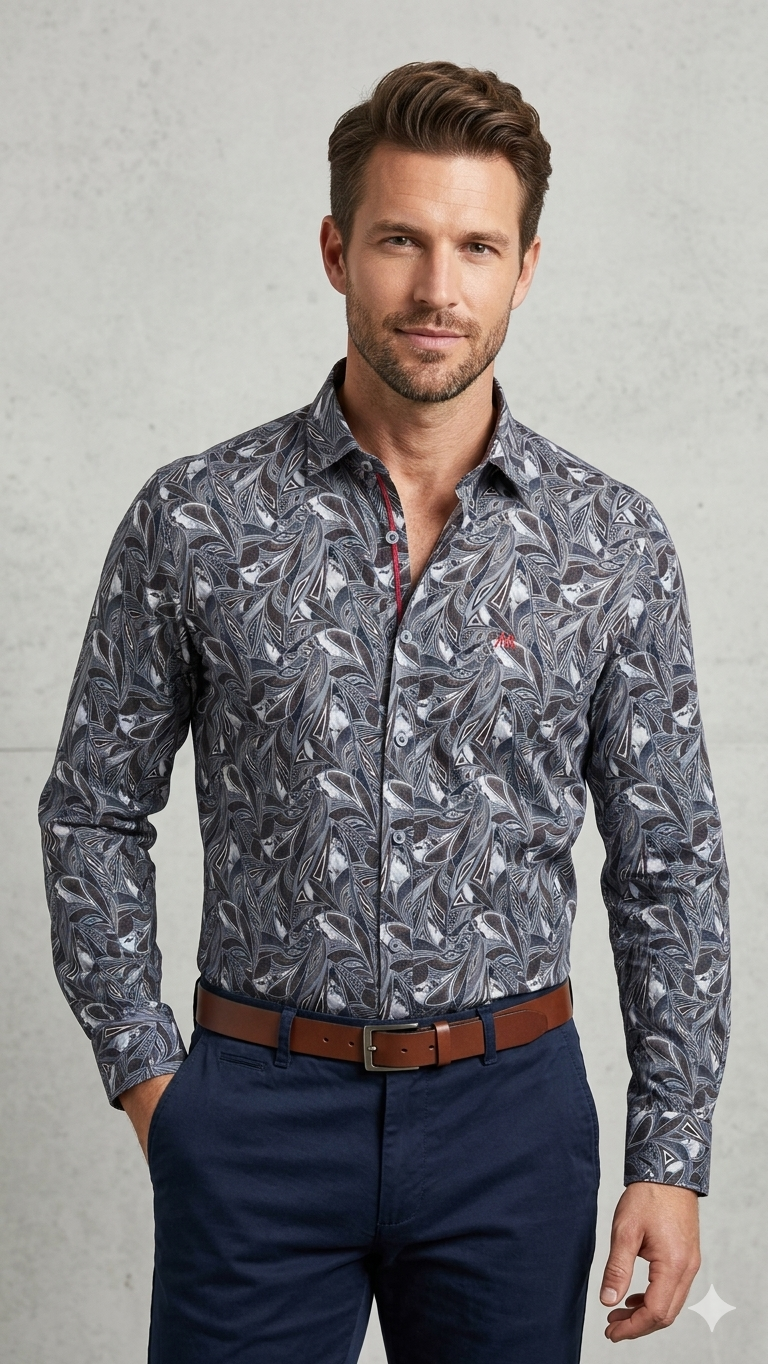 Midnight Floral Printed Shirt
