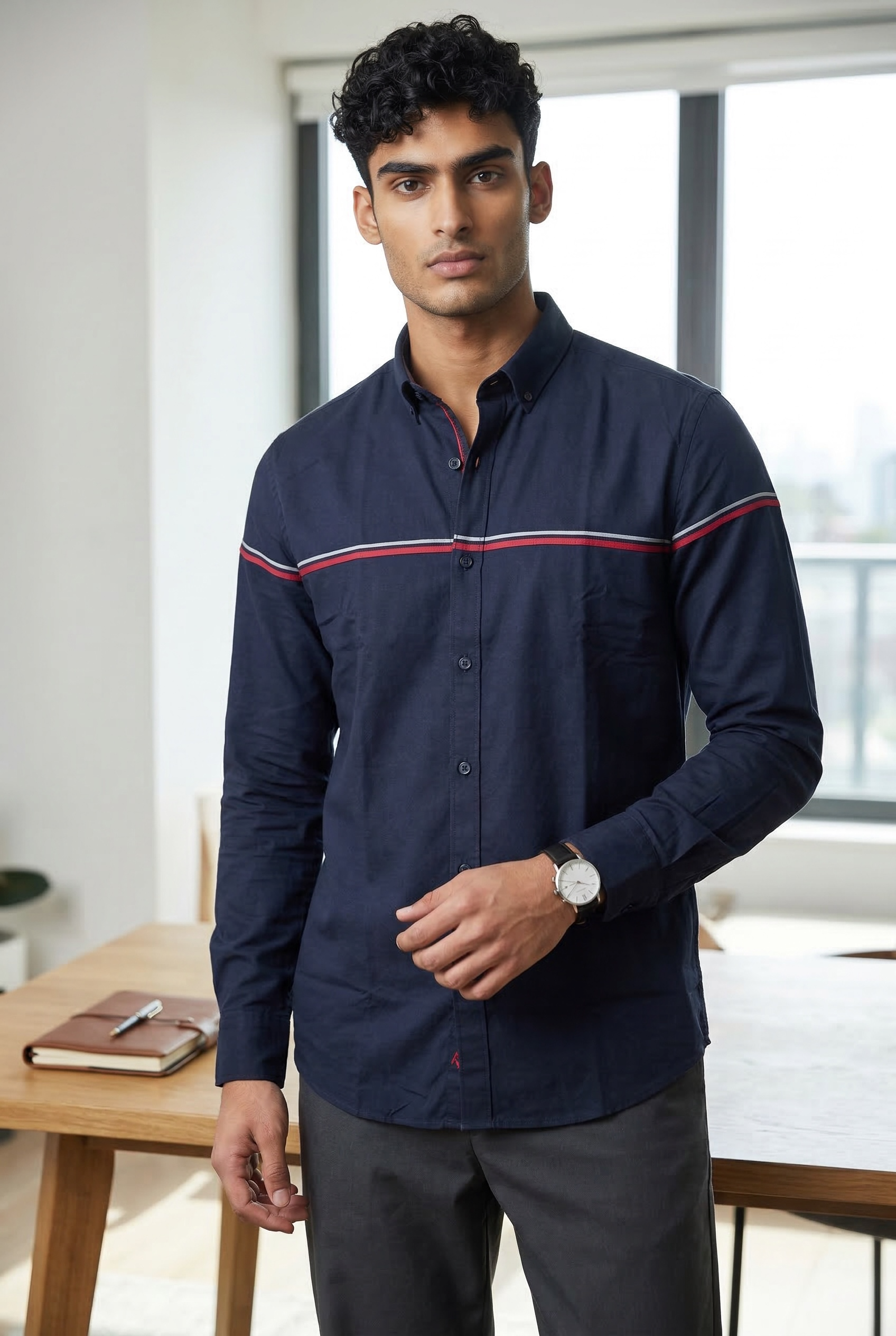 Signature Tricolor Navy Shirt