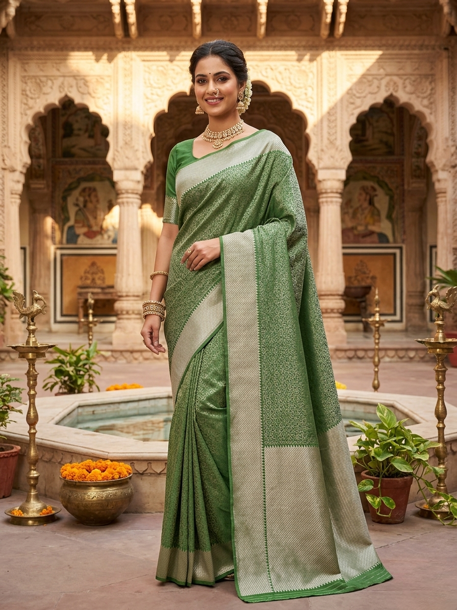 TISSUE BROCADE SAREE